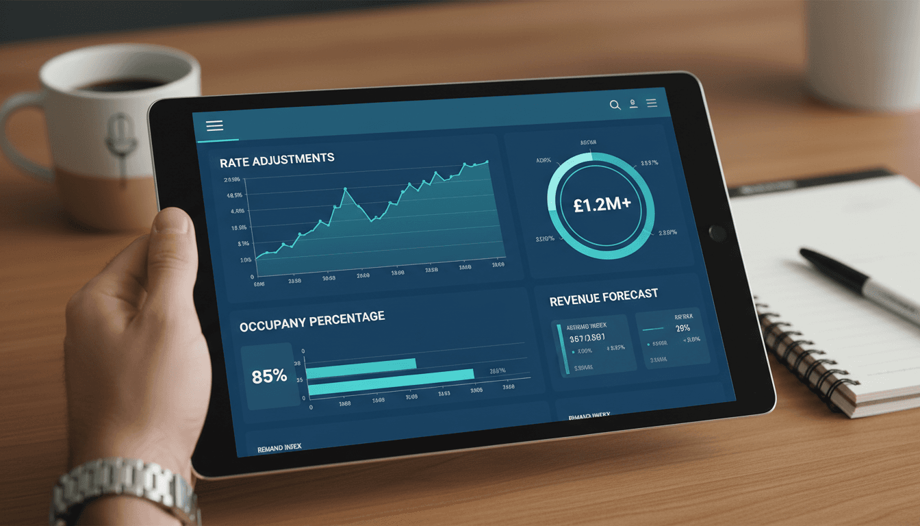 Dynamic pricing dashboard showing revenue optimization analytics